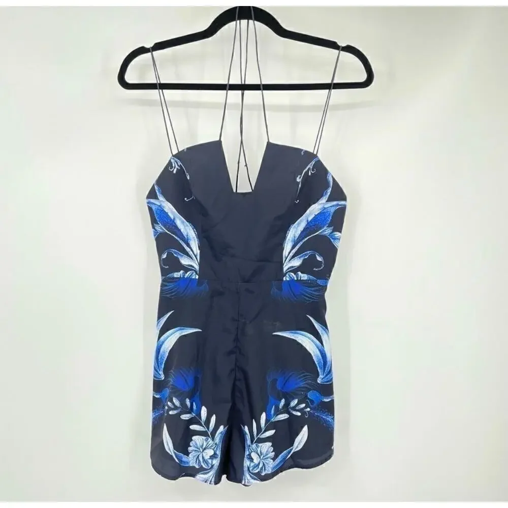 Keepsake The Label Be My Escape Floral Open Back Playsuit Romper XS